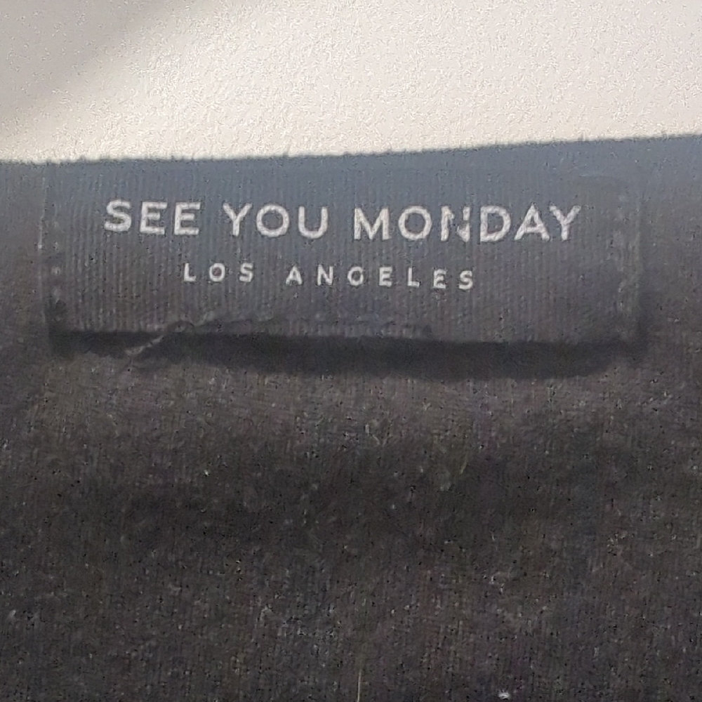 See You Monday Black Textured Long Sleeve Blouse - Picture 2 of 3